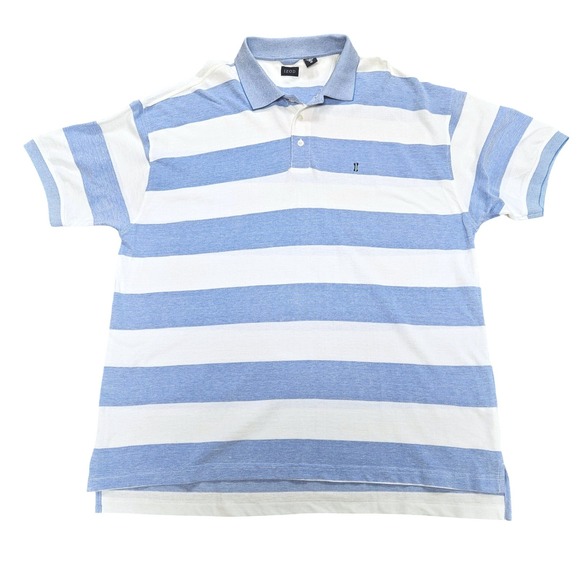 Izod Other - IZOD Men's Polo Shirt 3X Big & Tall Blue White Striped Old Money Preppy Golf Top